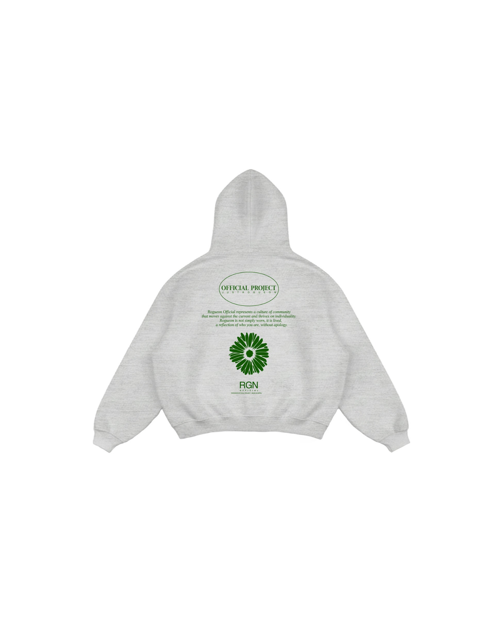 Green project bloom hoodie Back